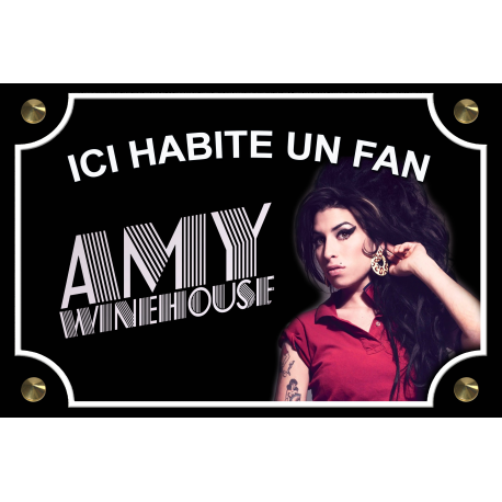 PLAQUE FAN AMY WINEHOUSE