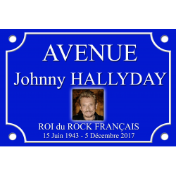 PLAQUE DE RUE Johnny HALLYDAY 2