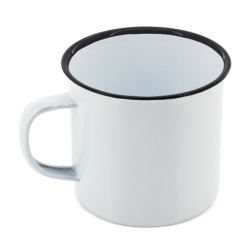 Gobelet Tasse Mug en métal vieilli à votre image NOIR