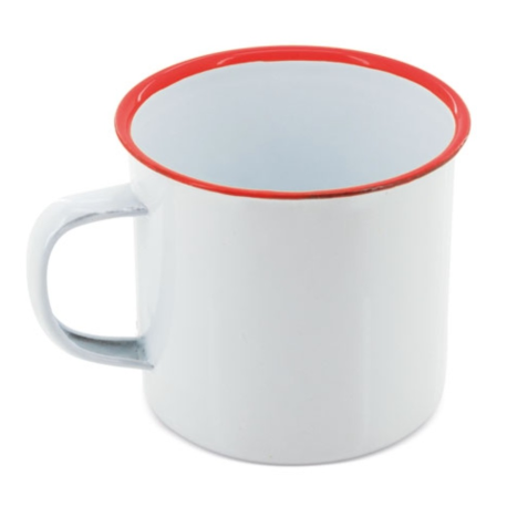 Gobelet Tasse Mug en métal vieilli à votre image ROUGE