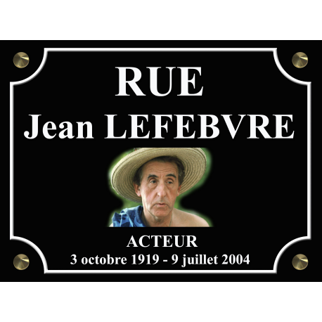 PLAQUE DE RUE Jean LEFEBVRE