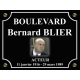 PLAQUE DE RUE Bernard BLIER