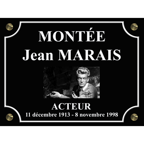 PLAQUE DE RUE Jean MARAIS