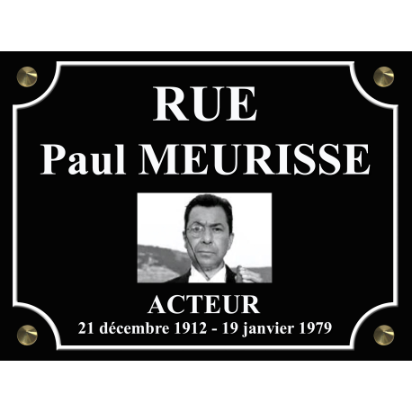 PLAQUE DE RUE Paul MEURISSE