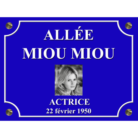 PLAQUE DE RUE MIOU MIOU