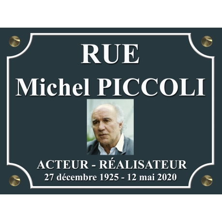 PLAQUE DE RUE Michel PICCOLI