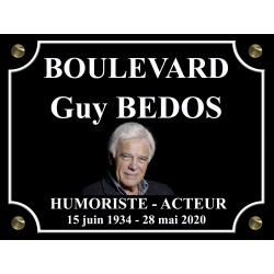 PLAQUE DE RUE Guy BEDOS