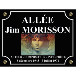 PLAQUE DE RUE Jim MORISSON