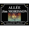 PLAQUE DE RUE Jim MORISSON