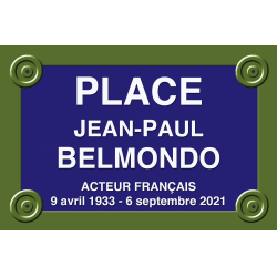 PLAQUE DE RUE Jean-Paul BELMONDO