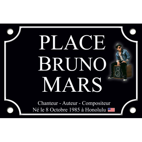 PLAQUE FAN BRUNO MARS