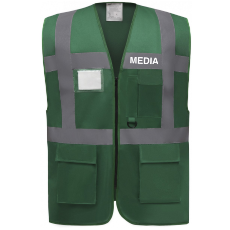 GILET MULTIFONCTION Haute visibilité MEDIA PHOTOGRAPHE