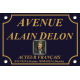 PLAQUE RUE Alain DELON CINÉMA FRANCE en ALU