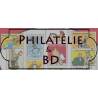 PLAQUE BIBLIOTHÈQUE BD PHILATÉLIE