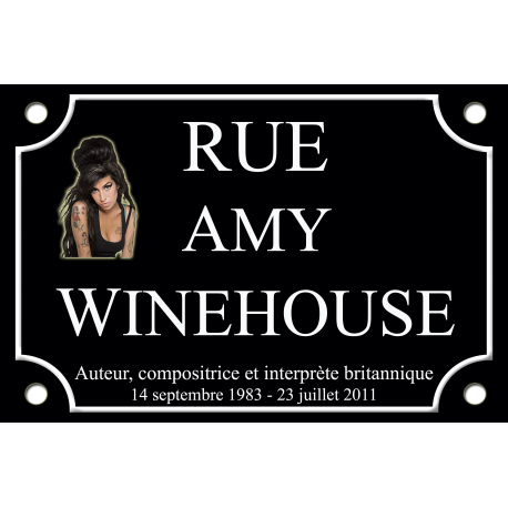 PLAQUE DE RUE Amy WINEHOUSE