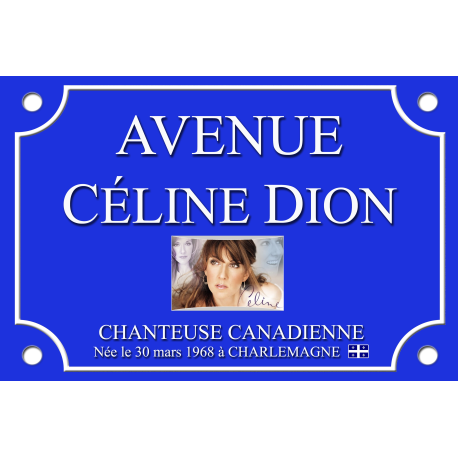 PLAQUE DE RUE Céline DION