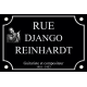 PLAQUE DE RUE Django REINHARDT