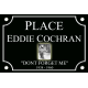 PLAQUE DE RUE Eddie COCHRAN