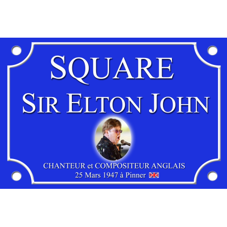 PLAQUE DE RUE Elton JOHN