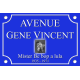 PLAQUE DE RUE Gene VINCENT