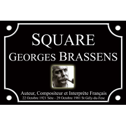 PLAQUE DE RUE Georges BRASSENS