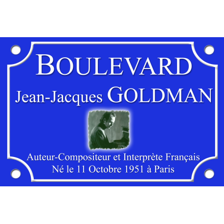 PLAQUE DE RUE Jean-Jacques GOLDMAN