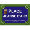 PLAQUE DE RUE Jeanne d'Arc