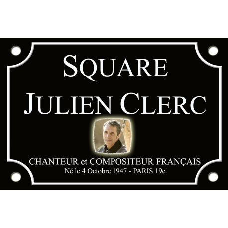 PLAQUE DE RUE Julien CLERC