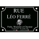 PLAQUE DE RUE Léo FERRE