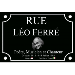 PLAQUE DE RUE Léo FERRE