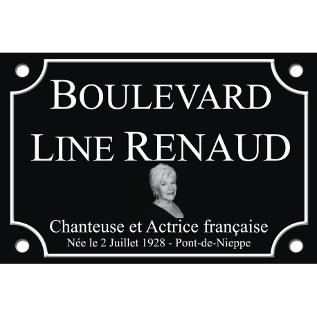 PLAQUE DE RUE Line RENAUD