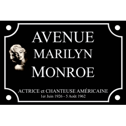 PLAQUE DE RUE Marilyn MONROE