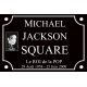 PLAQUE DE RUE Michael JACKSON