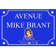 PLAQUE DE RUE Mike BRANDT