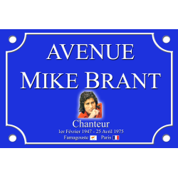 PLAQUE DE RUE Mike BRANDT