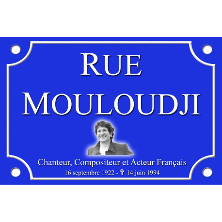 PLAQUE DE RUE MOULOUDJI