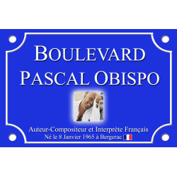 PLAQUE DE RUE Pascal OBISPO