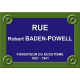 PLAQUE DE RUE BADEN-POWELL