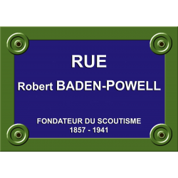 PLAQUE DE RUE BADEN-POWELL