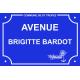 PLAQUE DE RUE Brigitte BARDOT