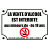 VENTE ALCOOL INTERDITE