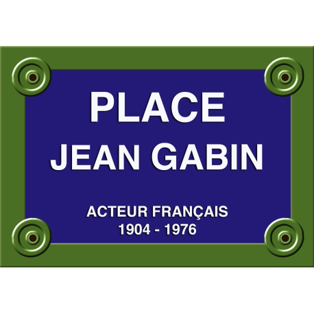 PLAQUE DE RUE Jean GABIN