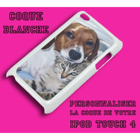 COQUE IPOD TOUCH4 blanc